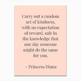 Princess Diana Quote 1 Canvas Print