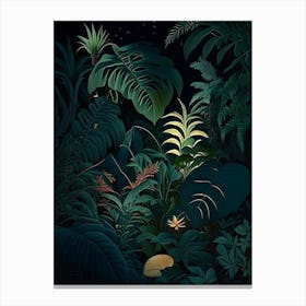 Jungle Night 3 Botanicals Canvas Print