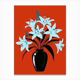 Blue Lilies 7 Canvas Print