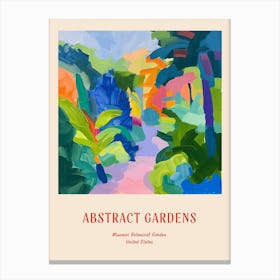 Colourful Gardens Missouri Botanical Garden Usa 2 Red Poster Canvas Print