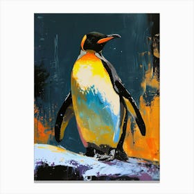 King Penguin Gold Harbour Colour Block Painting 2 Canvas Print