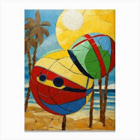 Funny Beach-Sunshine Delights Canvas Print