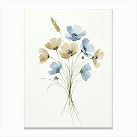 Blue And White Flowers Toile