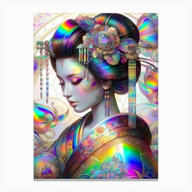 Creative Geisha Illustration 17 Canvas Print