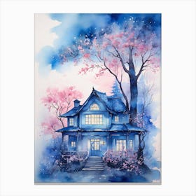 Sakura House Canvas Print