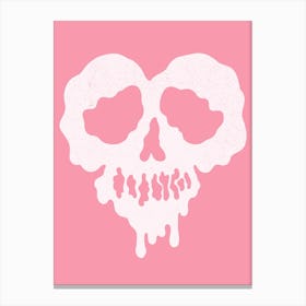 Melting Skull Canvas Print