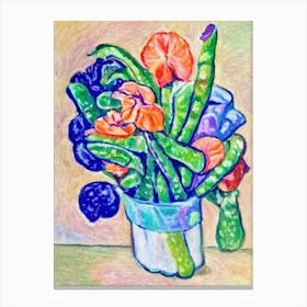 Sugar Snap Peas Fauvist vegetable Canvas Print