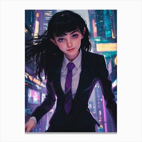 Anime Girl In Business Suit Canvas Print