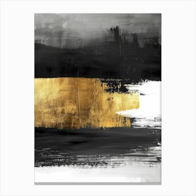 Abstract Black And Gold Painting 32 Canvas Print