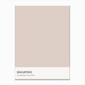 Bahamas Colour Block Poster Canvas Print