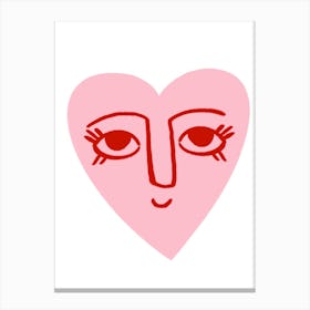 Heart Face Canvas Print
