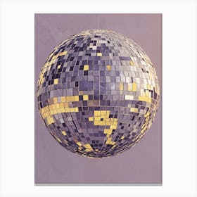 Lilac Disco Ball Canvas Print