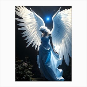 Angel Beauty Inwhite Glow - Diverse Art Illustration 84 Canvas Print