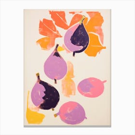 Bright Figs. Acrylic Painting Kitchen Canvas Print