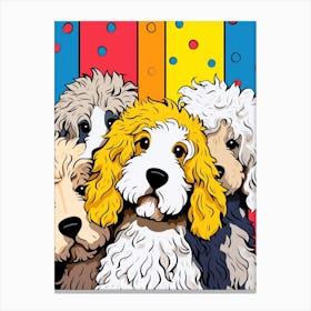 Pop Art Golden Doodle 2 Canvas Print