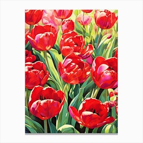 Red Tulips Canvas Print