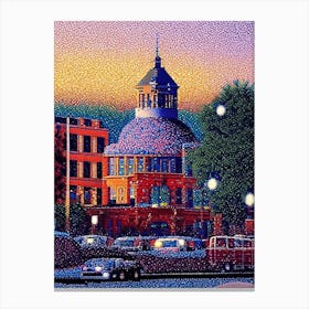 Nampa, City Us  Pointillism Canvas Print