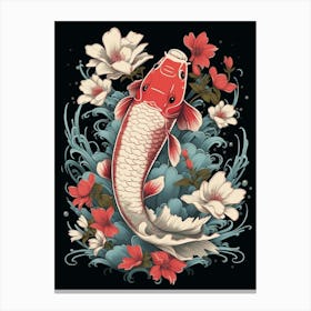Koi Fish Japanese Style Illustration 9 Canvas Print