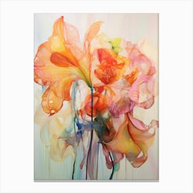 Abstract Flower Painting Amaryllis 2 Canvas Print