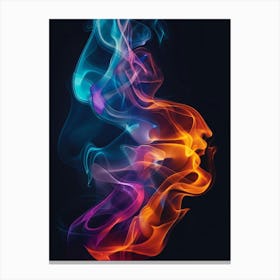 Abstract Smoke On Black Background Canvas Print