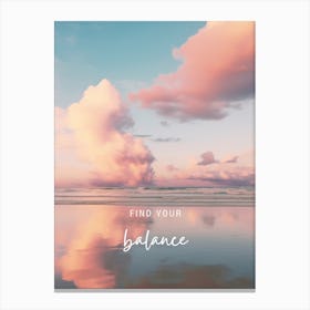 Find Your Balance Ocean Sunrise Canvas Print