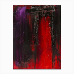 'Black And Red' 3 Canvas Print