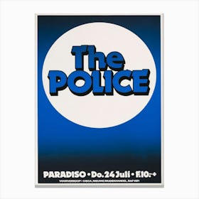 The Police Amsterdam 1980 Canvas Print