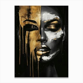 Gold And Black Canvas Art Canvas Print