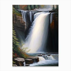 Albion Falls, Canada Peaceful Oil Art 2 Canvas Print