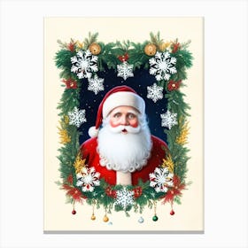 Santa Claus Christmas Frame Canvas Print