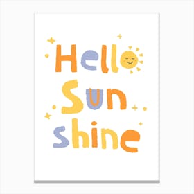 Hello Sunshine Boho Canvas Print