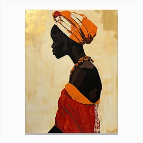 African Woman 39, Boho Canvas Print