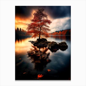 Autumn sunset Canvas Print