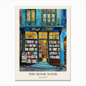 Instanbul Book Nook Bookshop 1 Poster Canvas Print