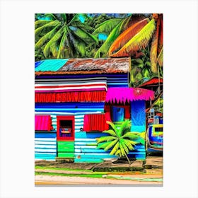 Bocas Del Toro Panama Pop Art Photography Tropical Destination Canvas Print