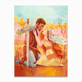 Gouache Illustration Love 1 Canvas Print