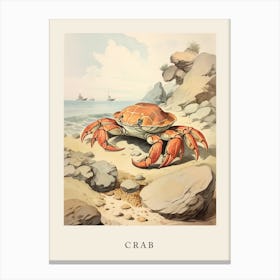 Beatrix Potter Inspired  Animal Watercolour Crab 2 Canvas Print
