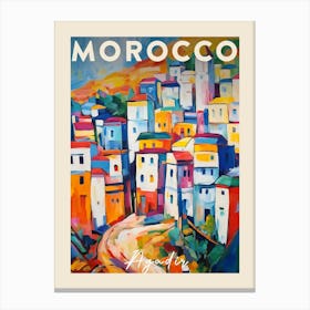 Agadir Morocco 4 Fauvist Painting  Travel Poster Canvas Print