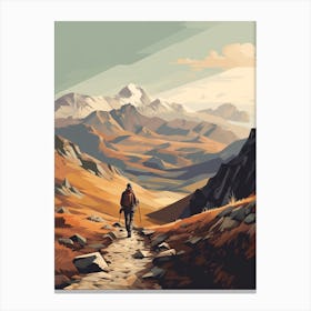 John Muir Trail Usa 1 Hiking Trail Landscape Canvas Print