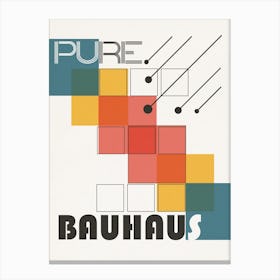 Bauhaus Rainbow Pattern Canvas Print
