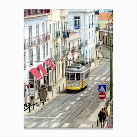 The Yellow Tram Tradition | Lisbon Portugal photography print Canvas Print