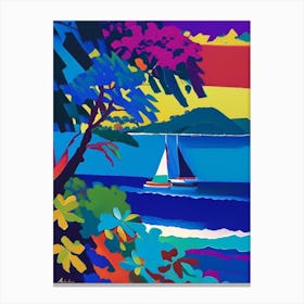 Cabilao Island Philippines Colourful Painting Tropical Destination Canvas Print