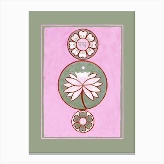 Pink Lotus In Pink Canvas Print