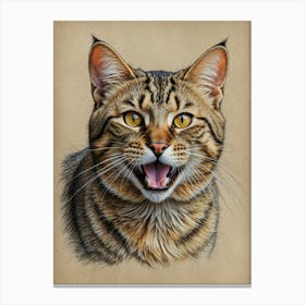Portrait Of A Tabby Cat Canvas Print