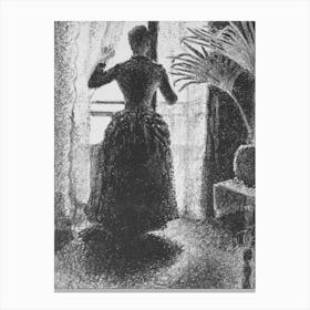 Woman At The Window Initial Conception For The Painting Sunday, Paul Signac Canvas Print