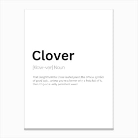 Clover Definition Meaning Canvas Print