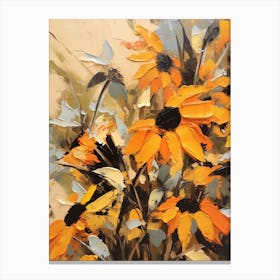 Fall Flower Painting Black Eyed Susan 2 Canvas Print