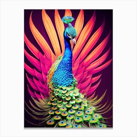 Colorful Peacock Canvas Print