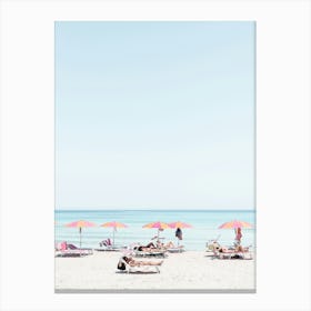 Beach life in Italy Canvas Print