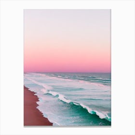 Atlantic City Beach, New Jersey Pink Photography 2 Canvas Print